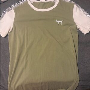 Victoria's Secret Olive and Cream Top